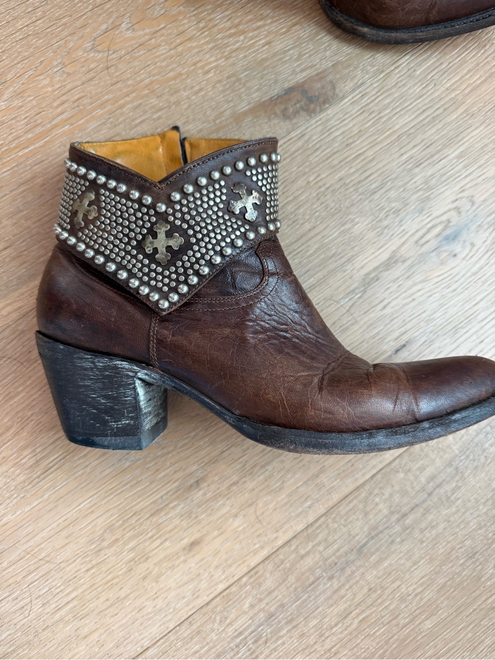 Old Gringo Clovis Studded Western Leather Ankle Boot Size 8b - Picture 6 of 8